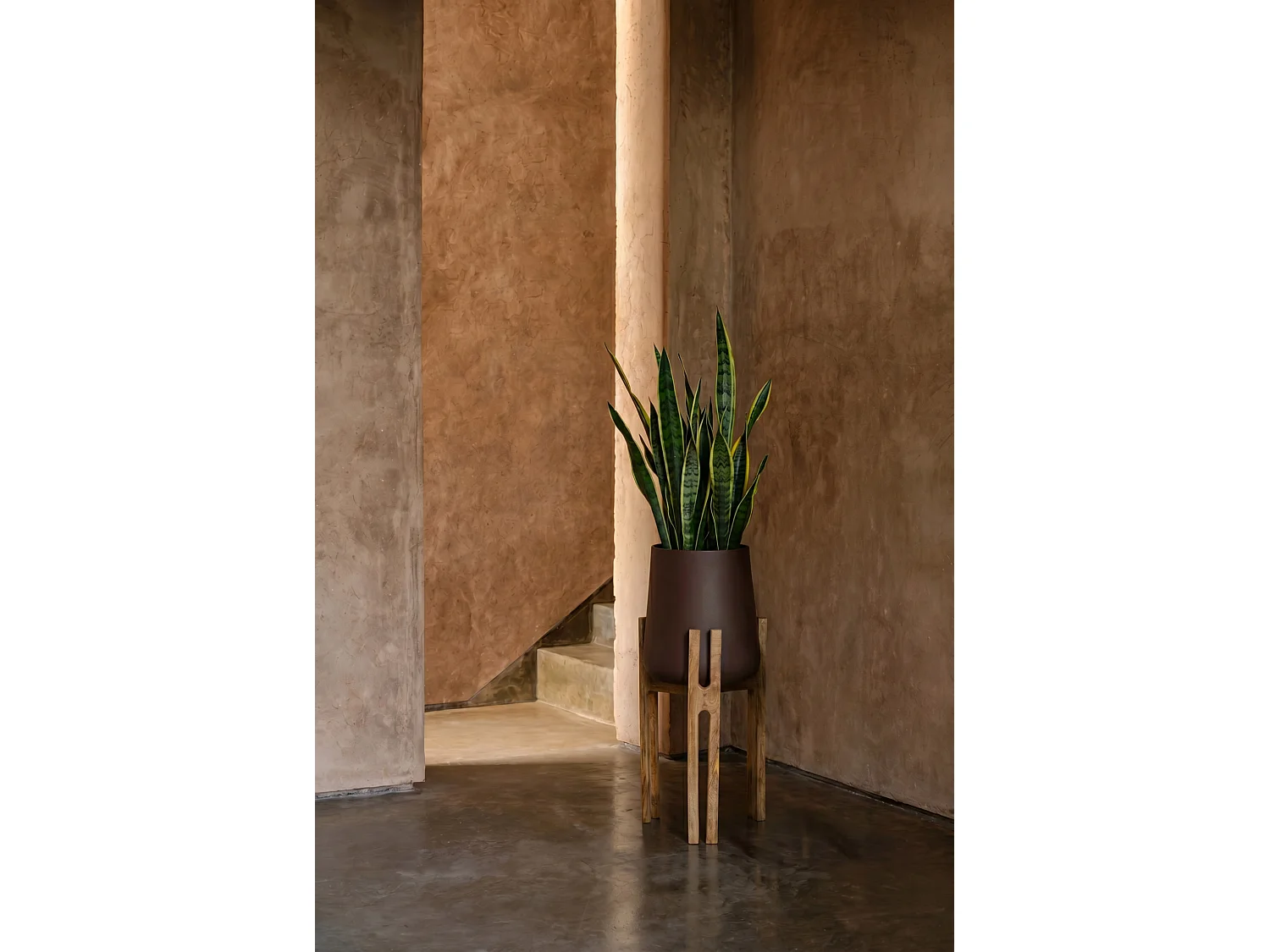 Le Cache-Pot Forked Root - Brun Naturel - L