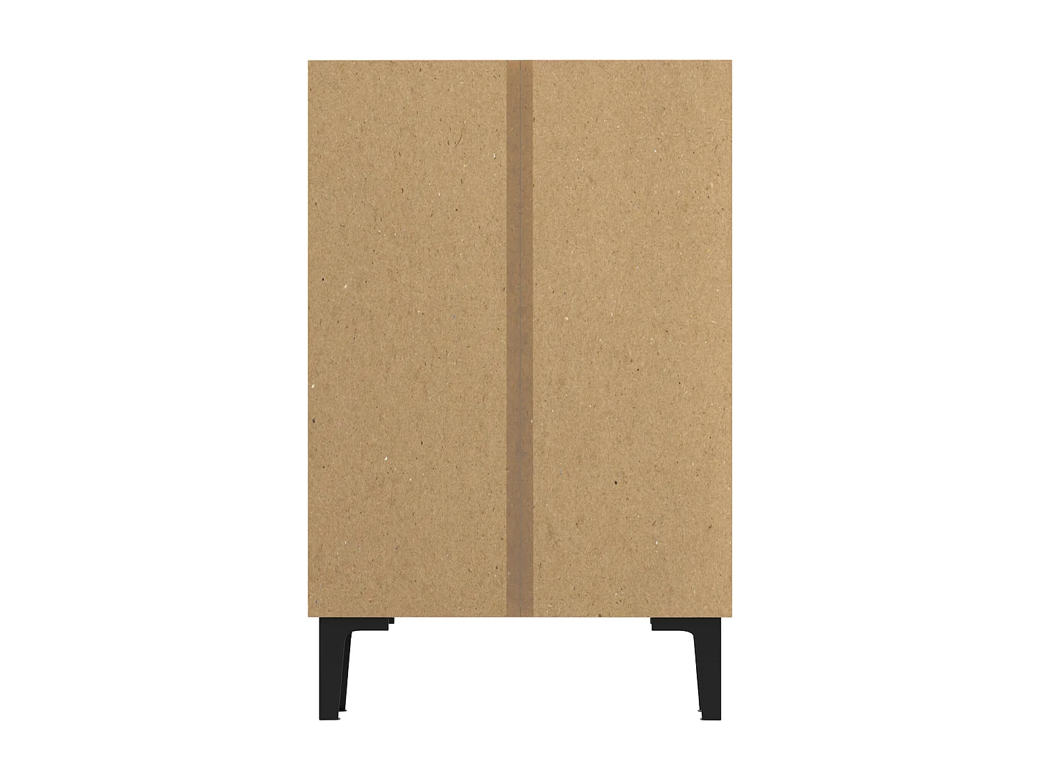 Shoe cabinet 95x60x34.5 cm - 2 doors - Adjustable shelves - Wood finish - Particleboard - Natural
