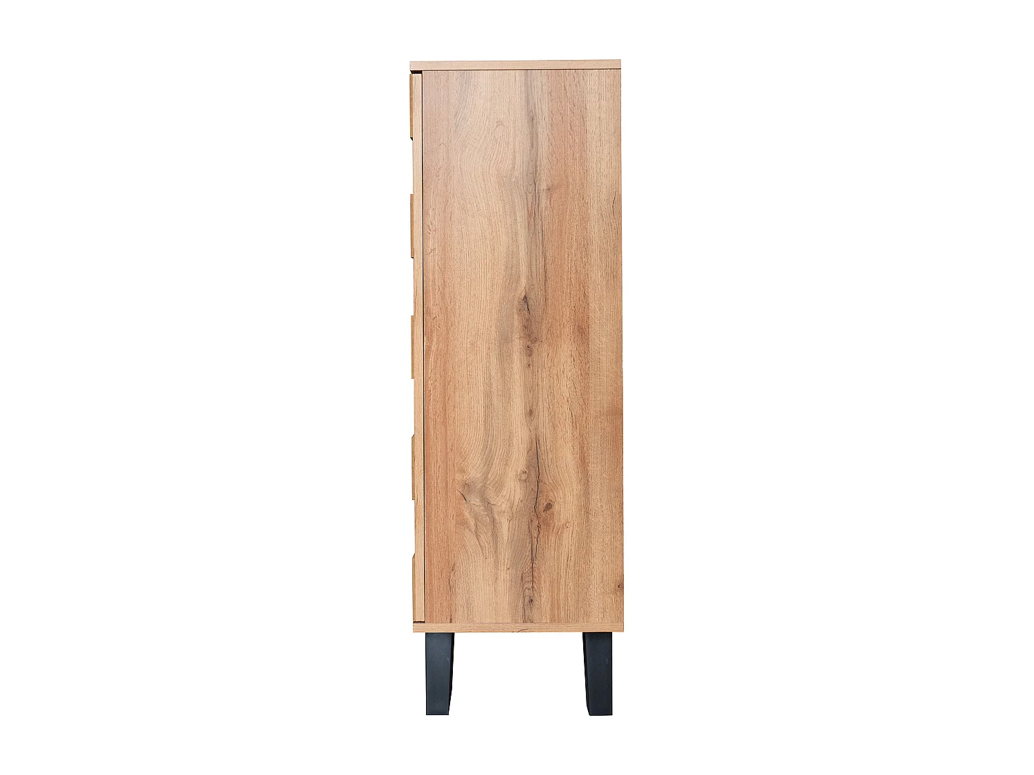 Modern Shoe Cabinet 80x35x110cm - 2 Doors - 5 Compartments - Adjustable Shelves - Wood Effect Finish - Natural