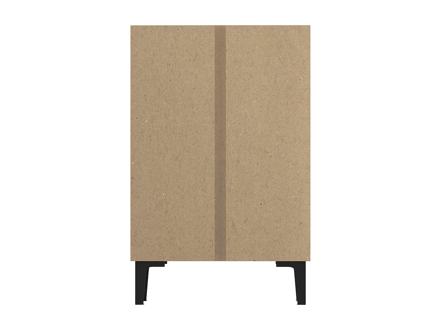 Shoe cabinet 95x60x34.5 cm - 2 doors - Adjustable shelves - Wood finish - Particleboard - White