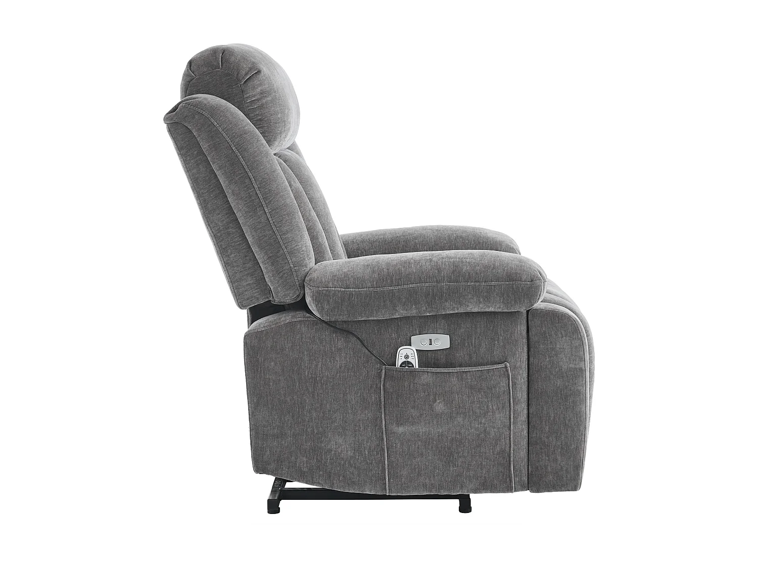 Adjustable electric massage chair 95x94x107cm - Massage and heating functions - Side pockets - Cup holders and USB ports - Brown