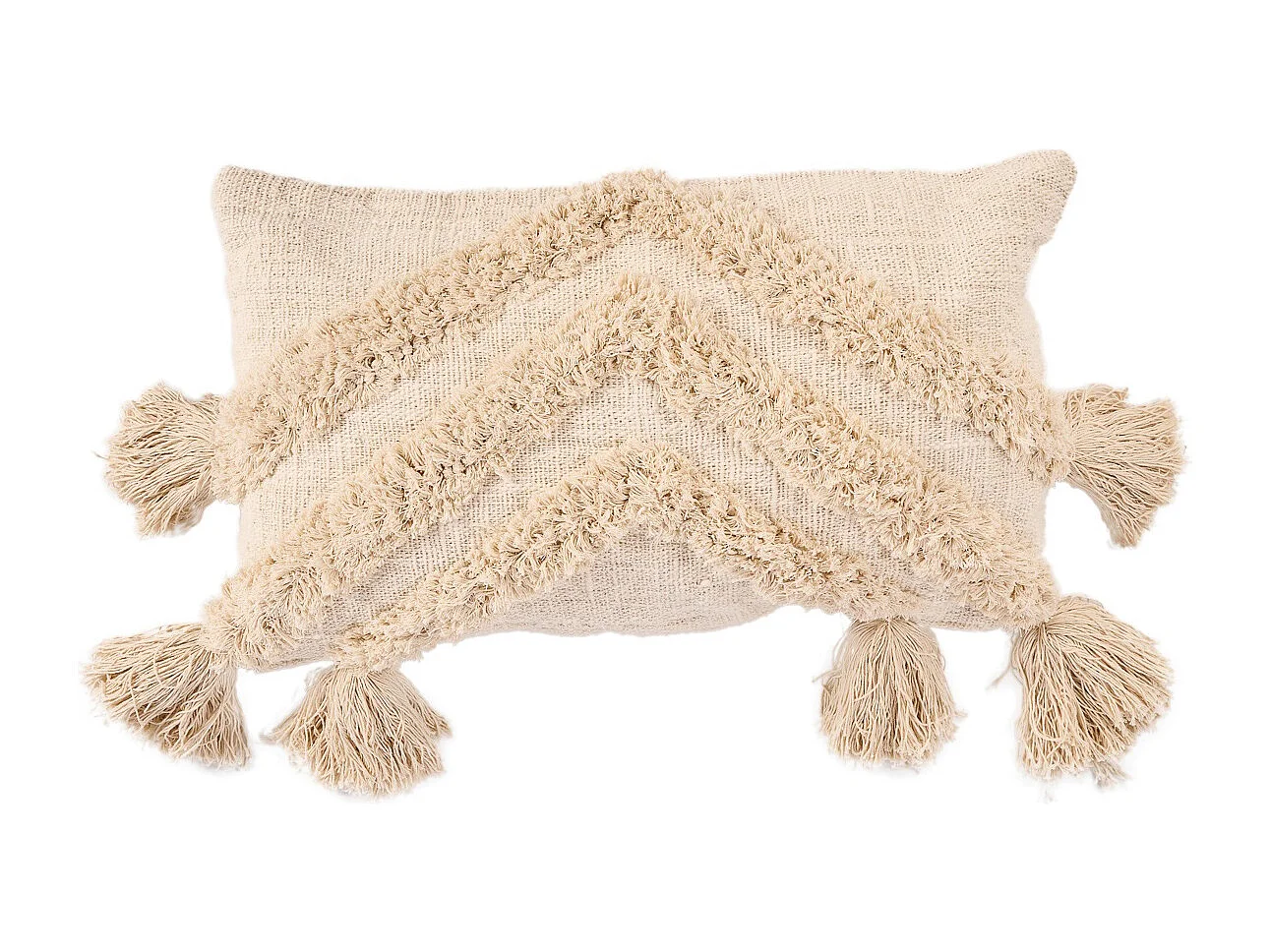 The Nomad Tassel Cushion Cover - Cream