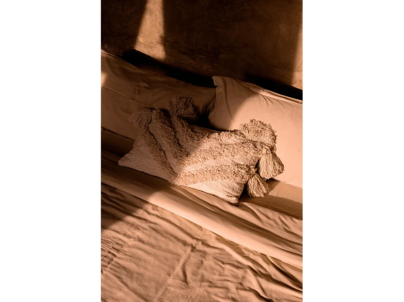 The Nomad Tassel Cushion Cover - Cream