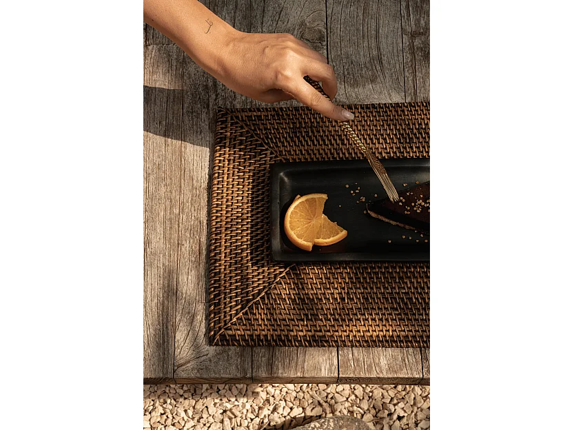 Set De Table Rectangulaire Colonial - Brun Naturel