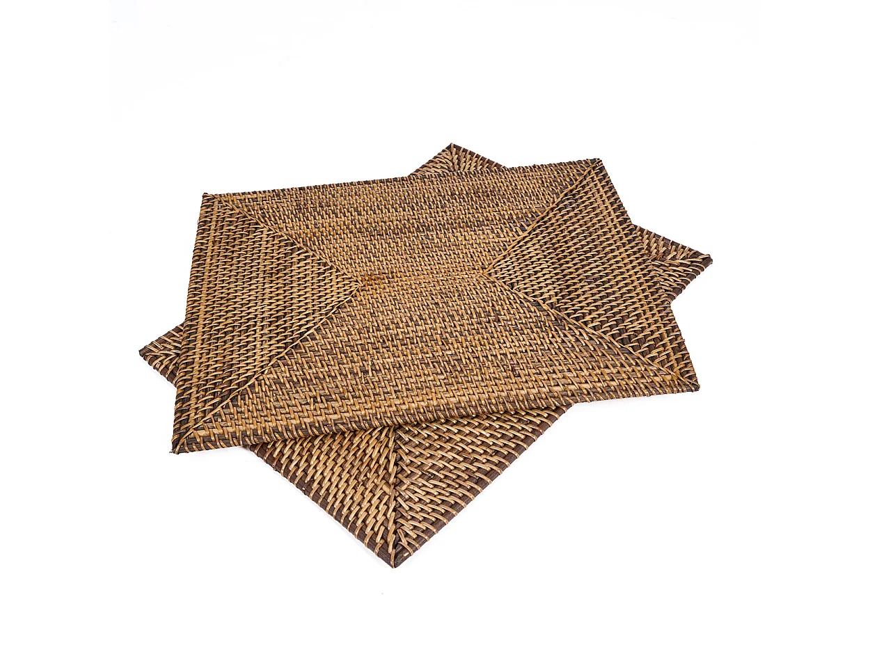 Set De Table Rectangulaire Colonial - Brun Naturel