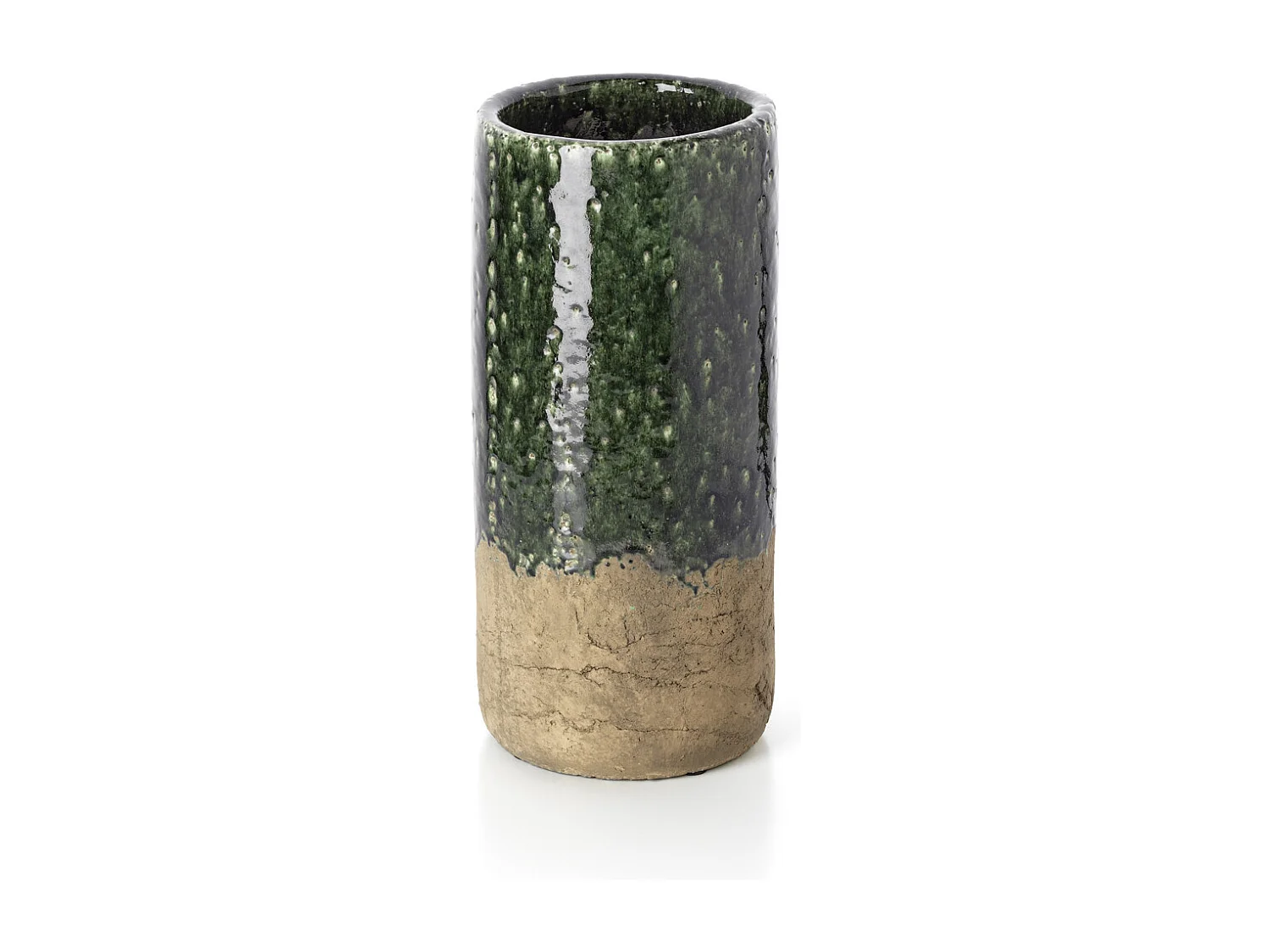 Le Vase Cylindre Moss - Vert Béton - L