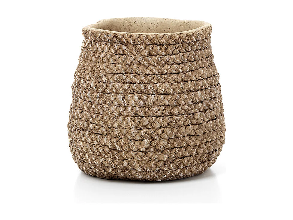 De Braided Planter - Natuurlijk - M