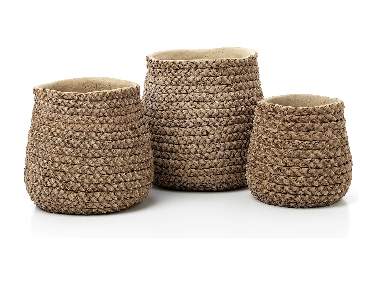 De Braided Planter - Natuurlijk - M
