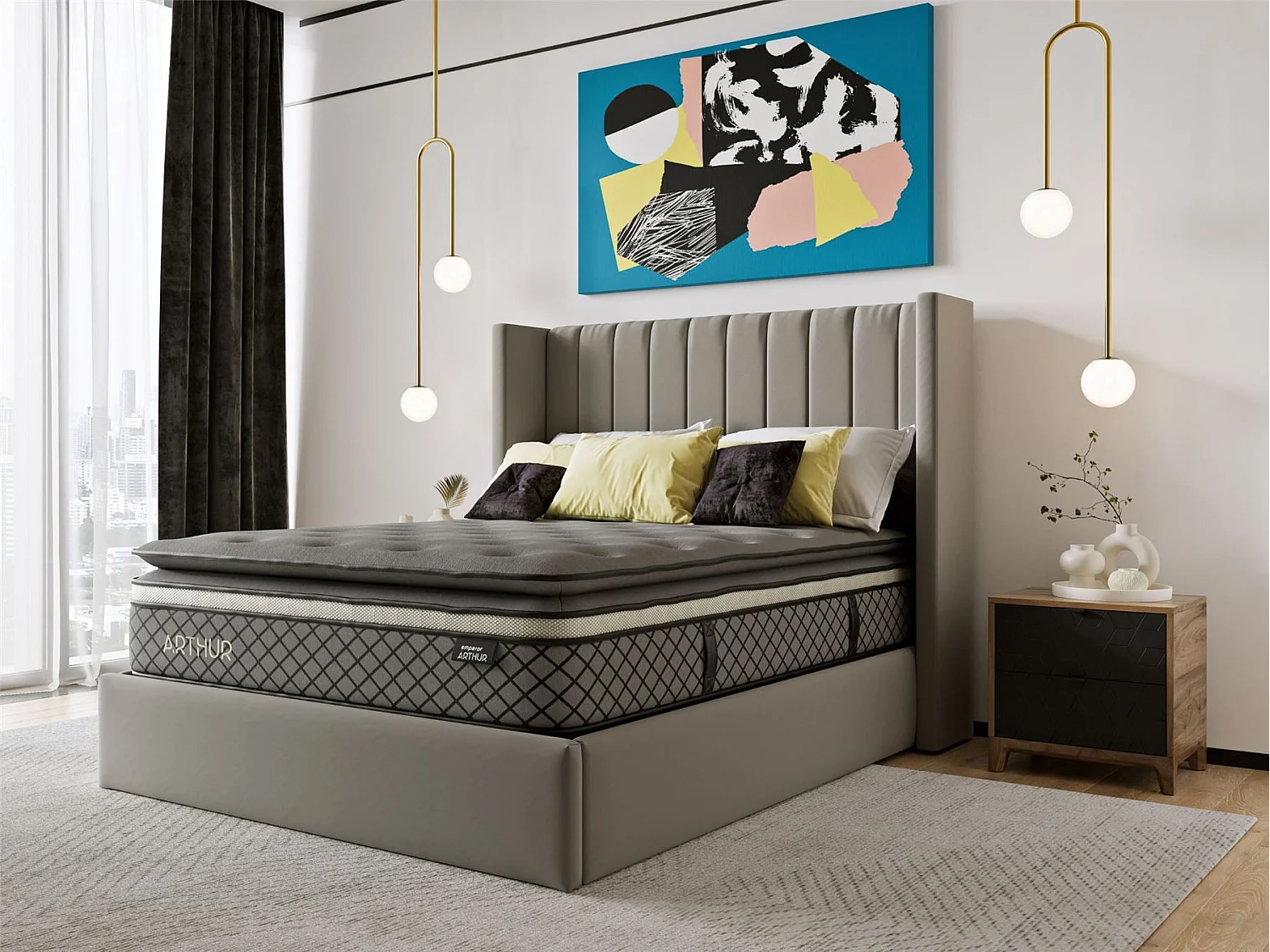 Arthur Sleep Emperor Arthur Medium Firm Hybrid Mattress - Double