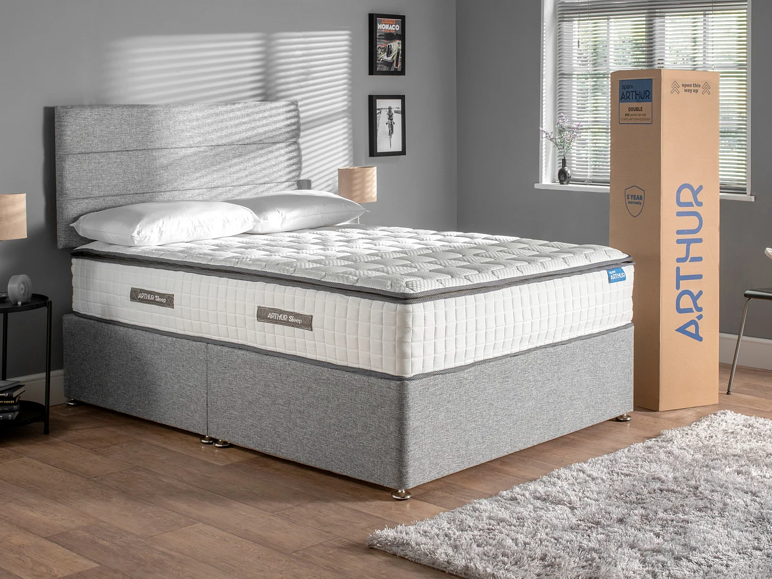 Arthur Sleep Spare Arthur 1500 Hybrid Mattress - Medium Firm - Super King
