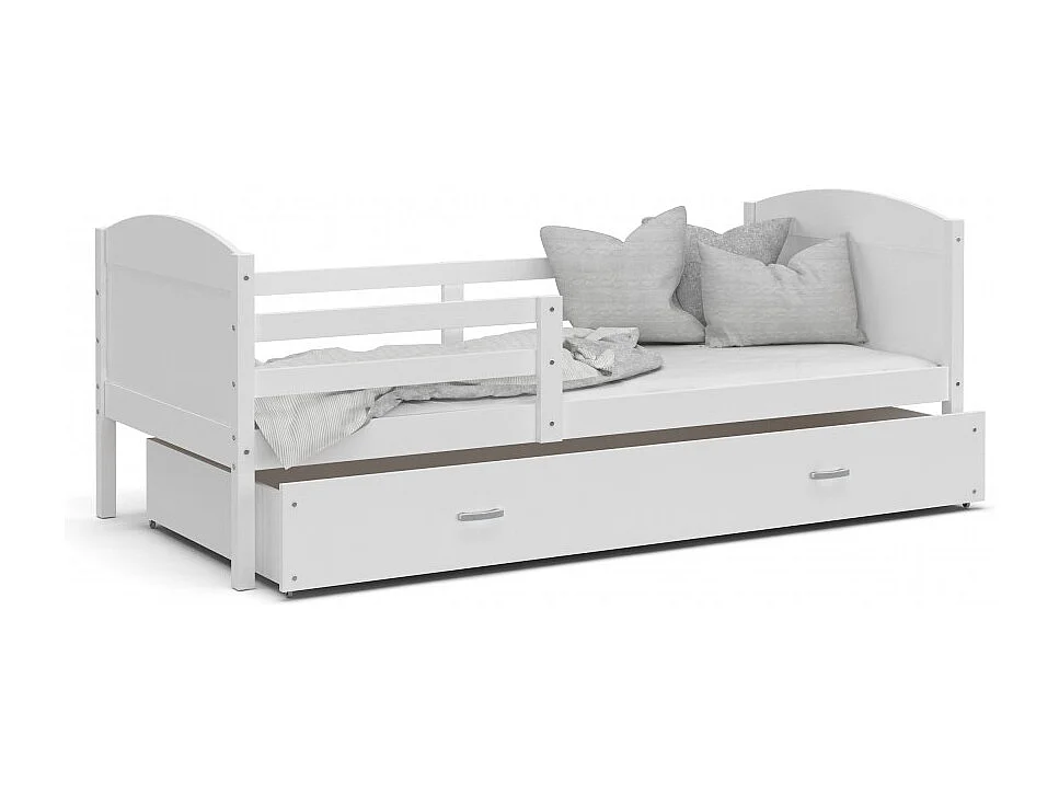 Lit Enfant Matys 80x160 tiroir Blanc - blanc