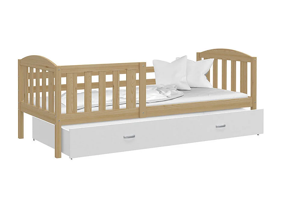 Lit Enfant Nilo 90x190 tiroir Pin - blanc