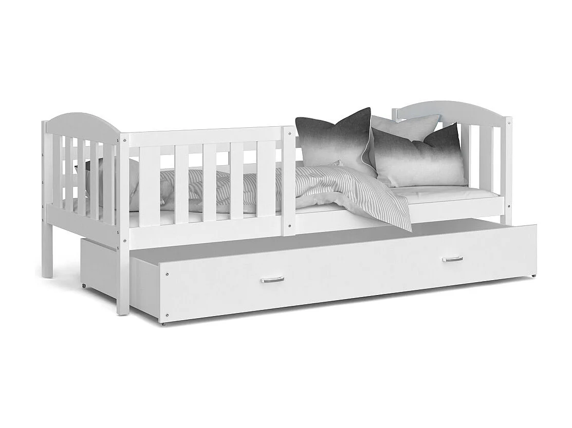 Lit Enfant Nilo 80x160 tiroir Blanc - blanc