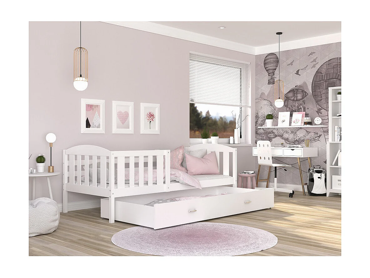 Lit Enfant Nilo 90x190 tiroir Blanc - blanc