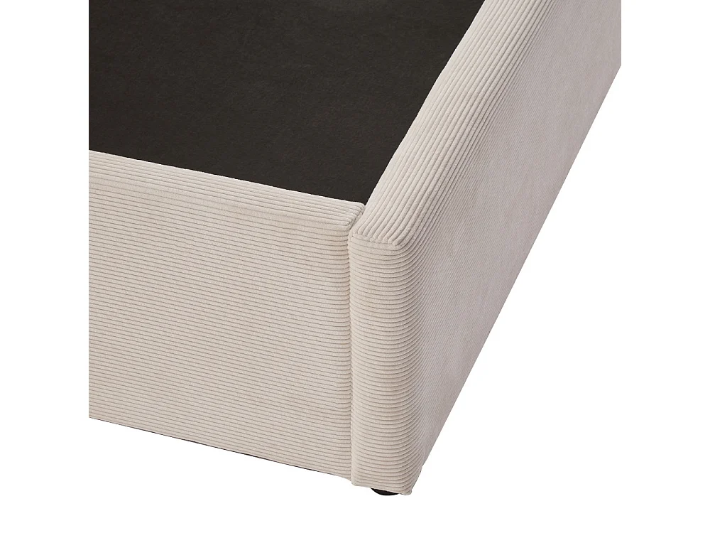 Cama - Lit coffre en velours côtelé 180x200cm - Beige