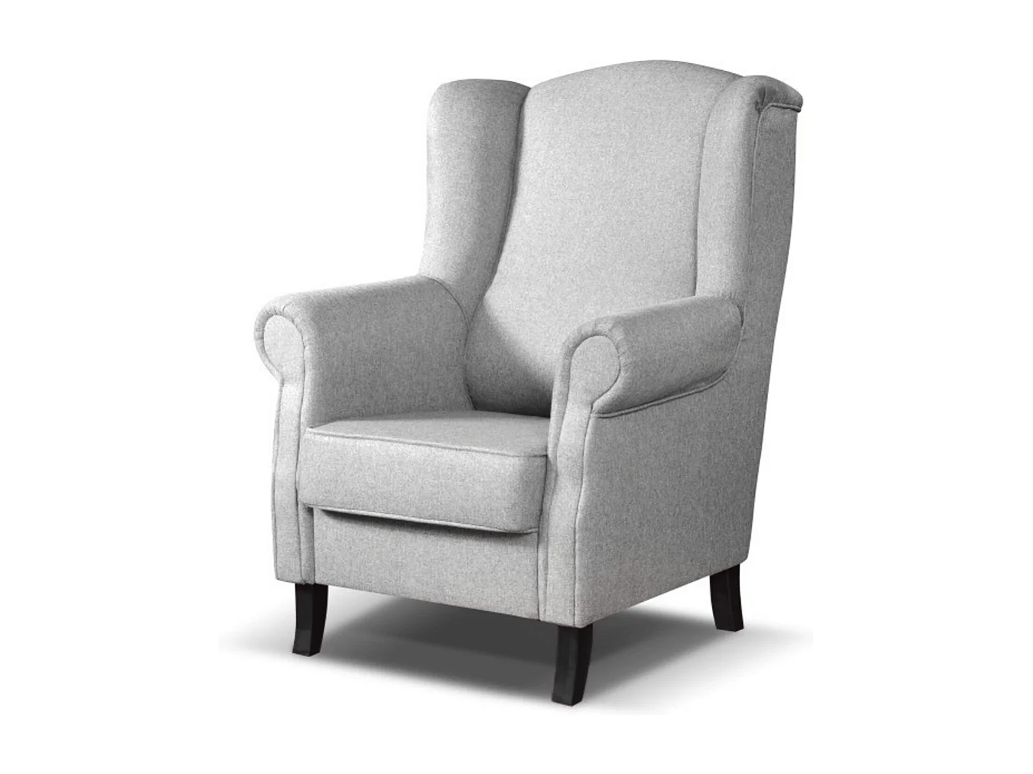 Elegante gestoffeerde fauteuil LIZBONA, in stof MONOLITH 84 grijs