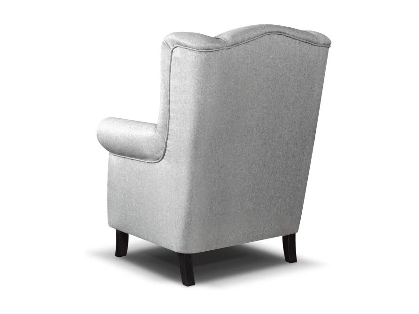 Elegante gestoffeerde fauteuil LIZBONA, in stof MONOLITH 84 grijs