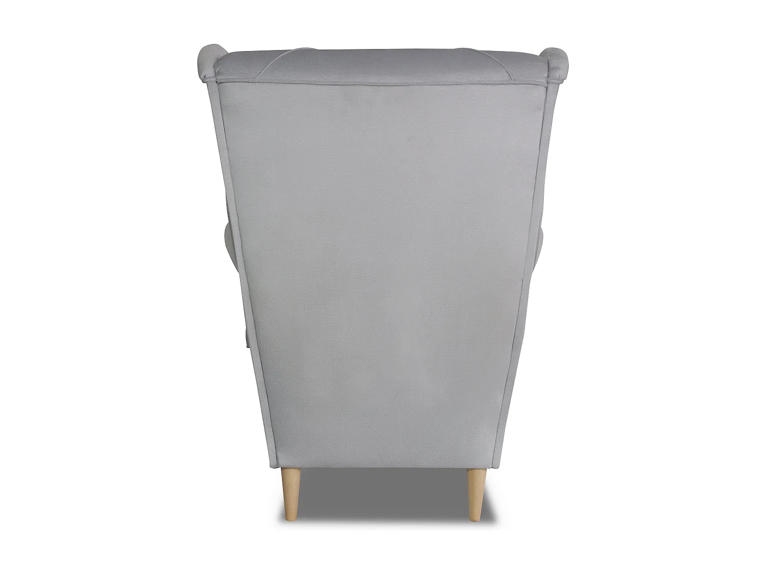 Fauteuil à oreilles YORK – fauteuil de détente élégant en tissu MONOLITH 84 gris clair