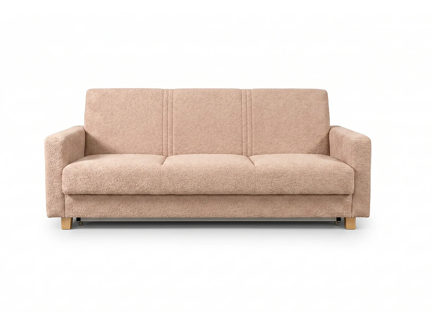 Canapé-lit HAVEN 210 cm – élégant canapé convertible avec coffre de rangement pour literie, beige