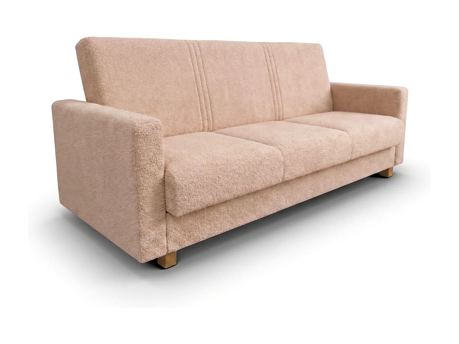 Canapé-lit HAVEN 210 cm – élégant canapé convertible avec coffre de rangement pour literie, beige