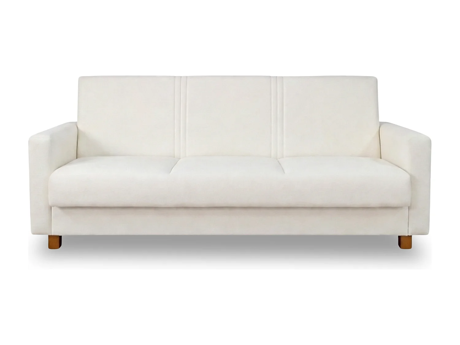 Canapé-lit HAVEN 210 cm – élégant canapé convertible avec coffre de rangement pour literie, blanc