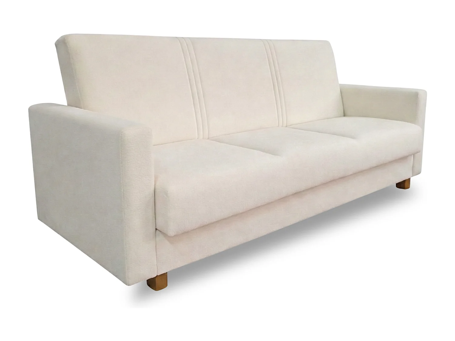 Canapé-lit HAVEN 210 cm – élégant canapé convertible avec coffre de rangement pour literie, blanc