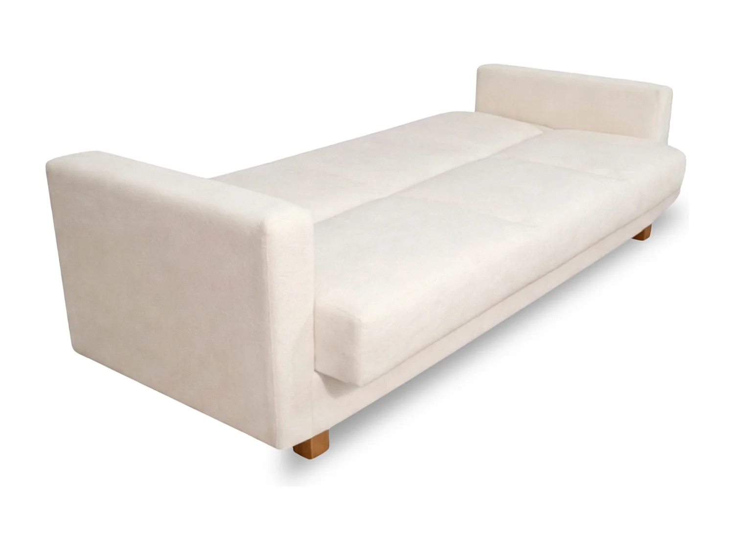 Canapé-lit HAVEN 210 cm – élégant canapé convertible avec coffre de rangement pour literie, blanc