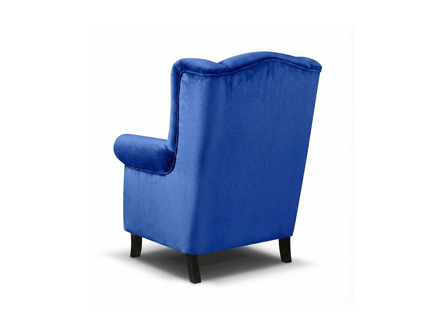 Elegante gestoffeerde fauteuil LIZBONA, in stof MANILA 39 donkerblauw