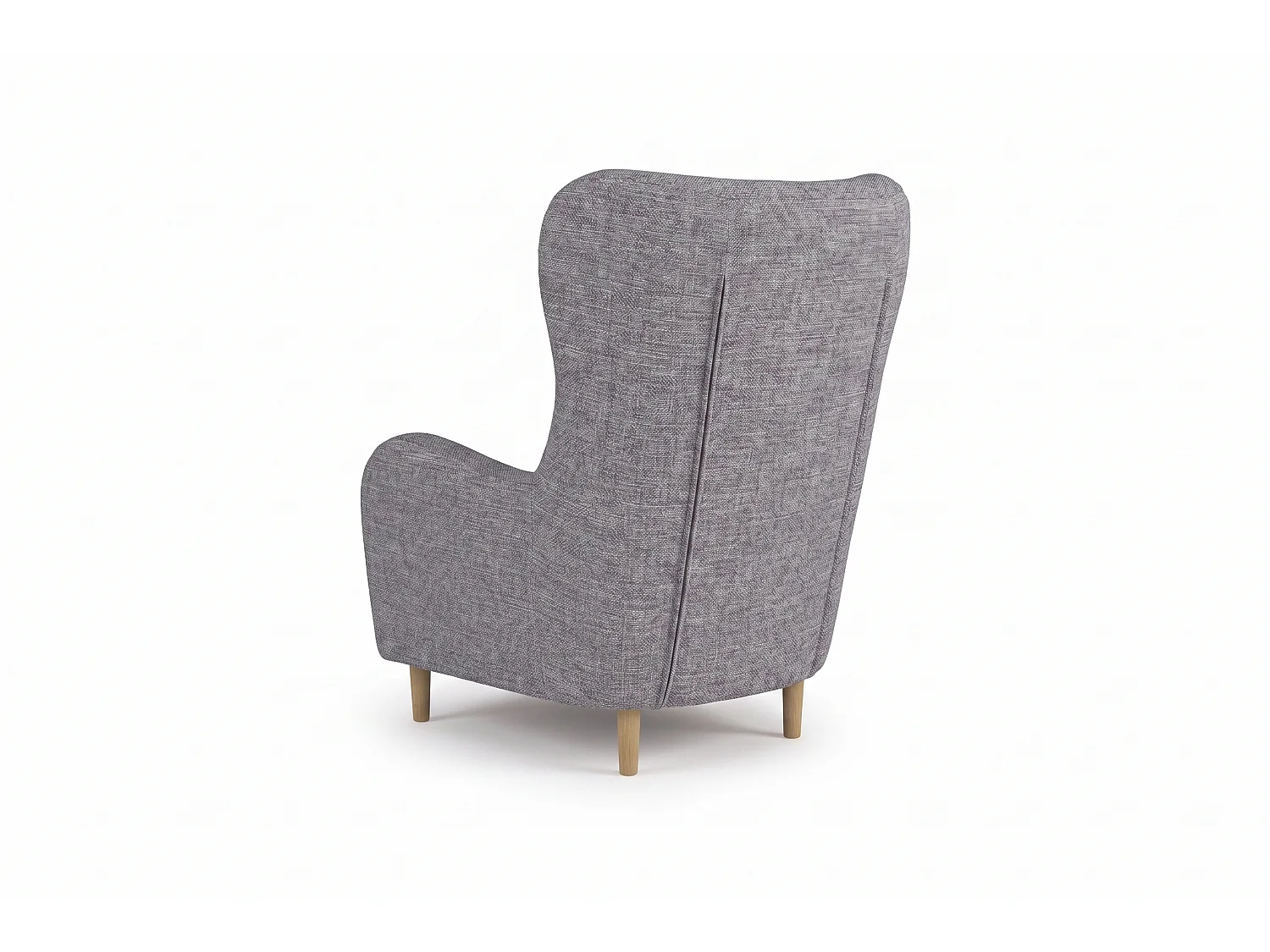 Fauteuil à oreilles BENETTO – fauteuil de détente élégant en tissu TWIST 19 gris