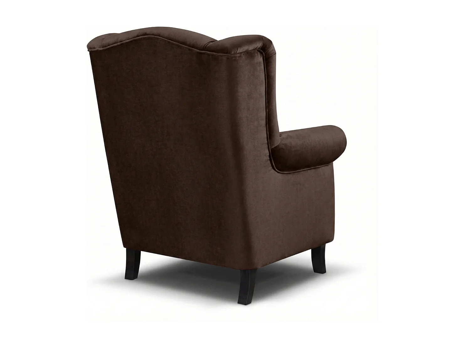 Eleganter Polstersessel LIZBONA, im Stoff MANILA 4 in Braun