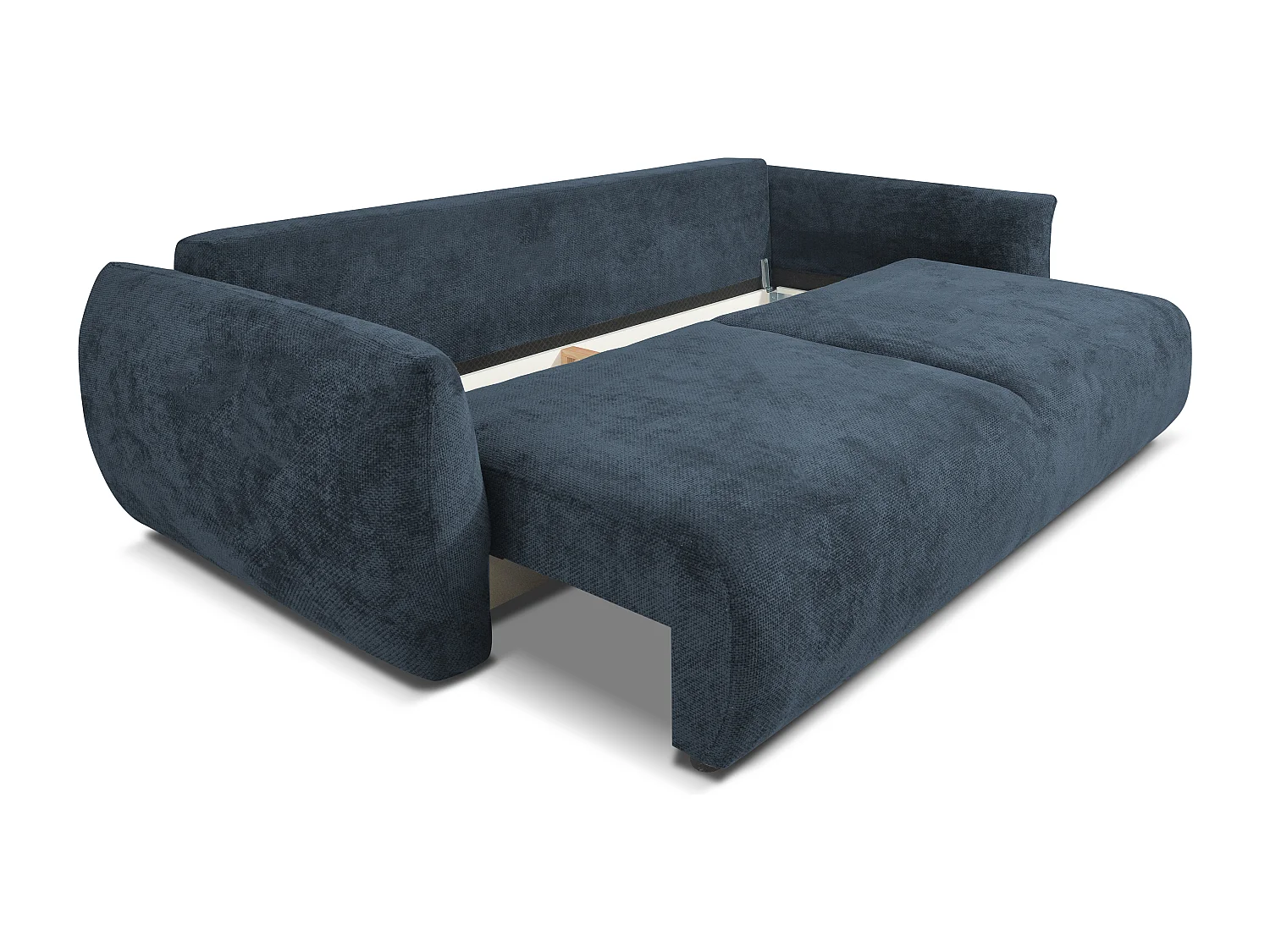 Canapé convertible ZEPHIRA 238 cm – canapé confortable avec coffre de rangement et surface de couchage 196 × 140 cm, bleu marine