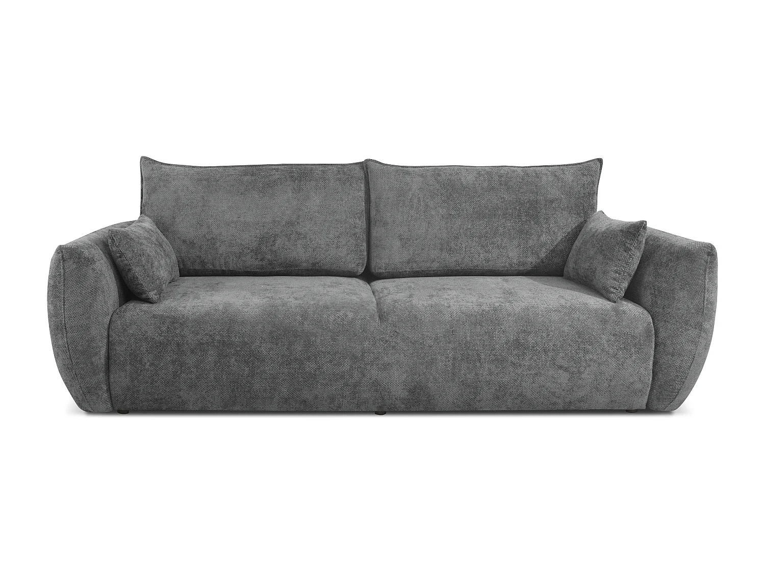 Canapé convertible ZEPHIRA 238 cm – canapé confortable avec coffre de rangement et surface de couchage 196 × 140 cm, gris