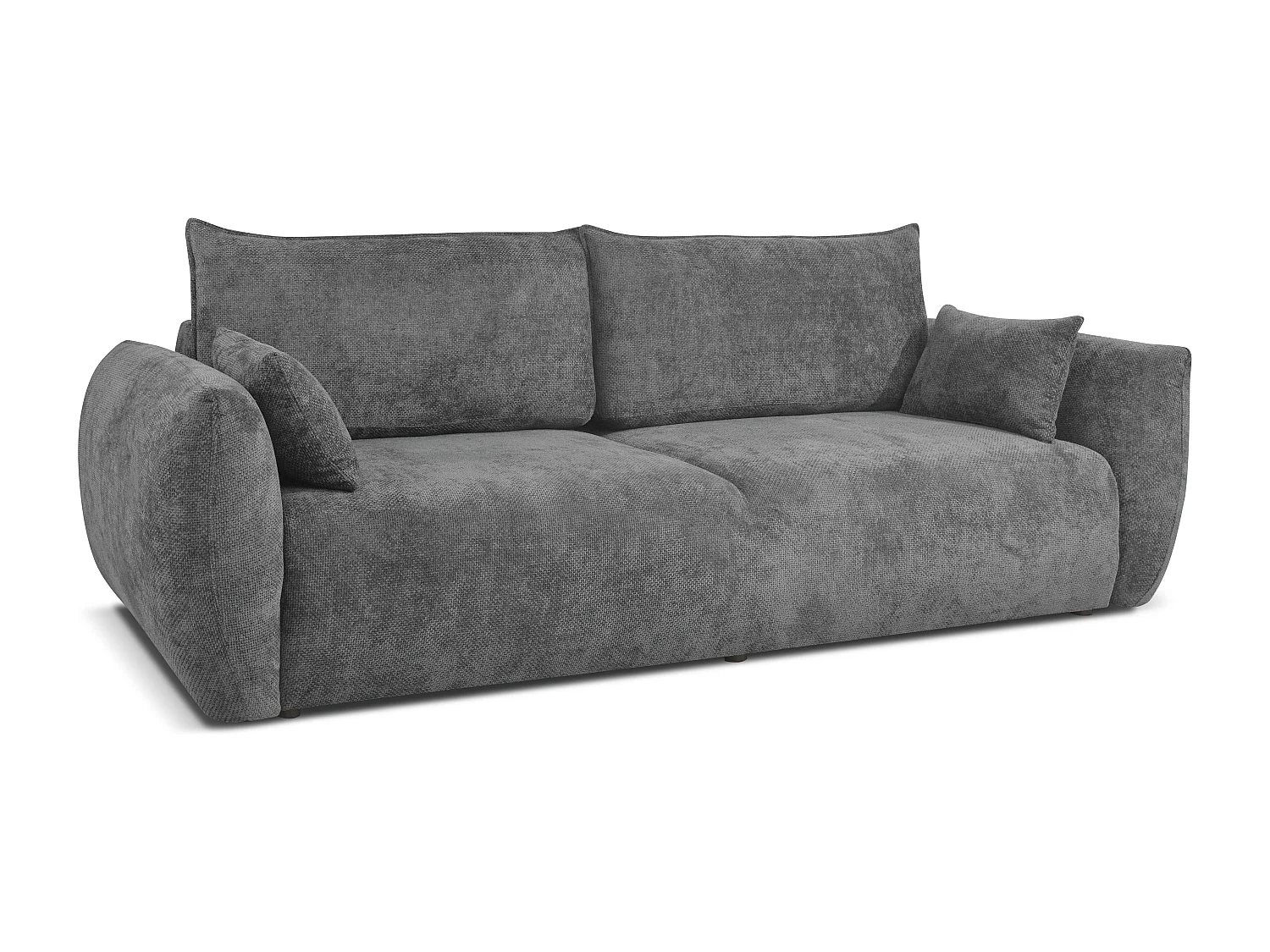 Canapé convertible ZEPHIRA 238 cm – canapé confortable avec coffre de rangement et surface de couchage 196 × 140 cm, gris