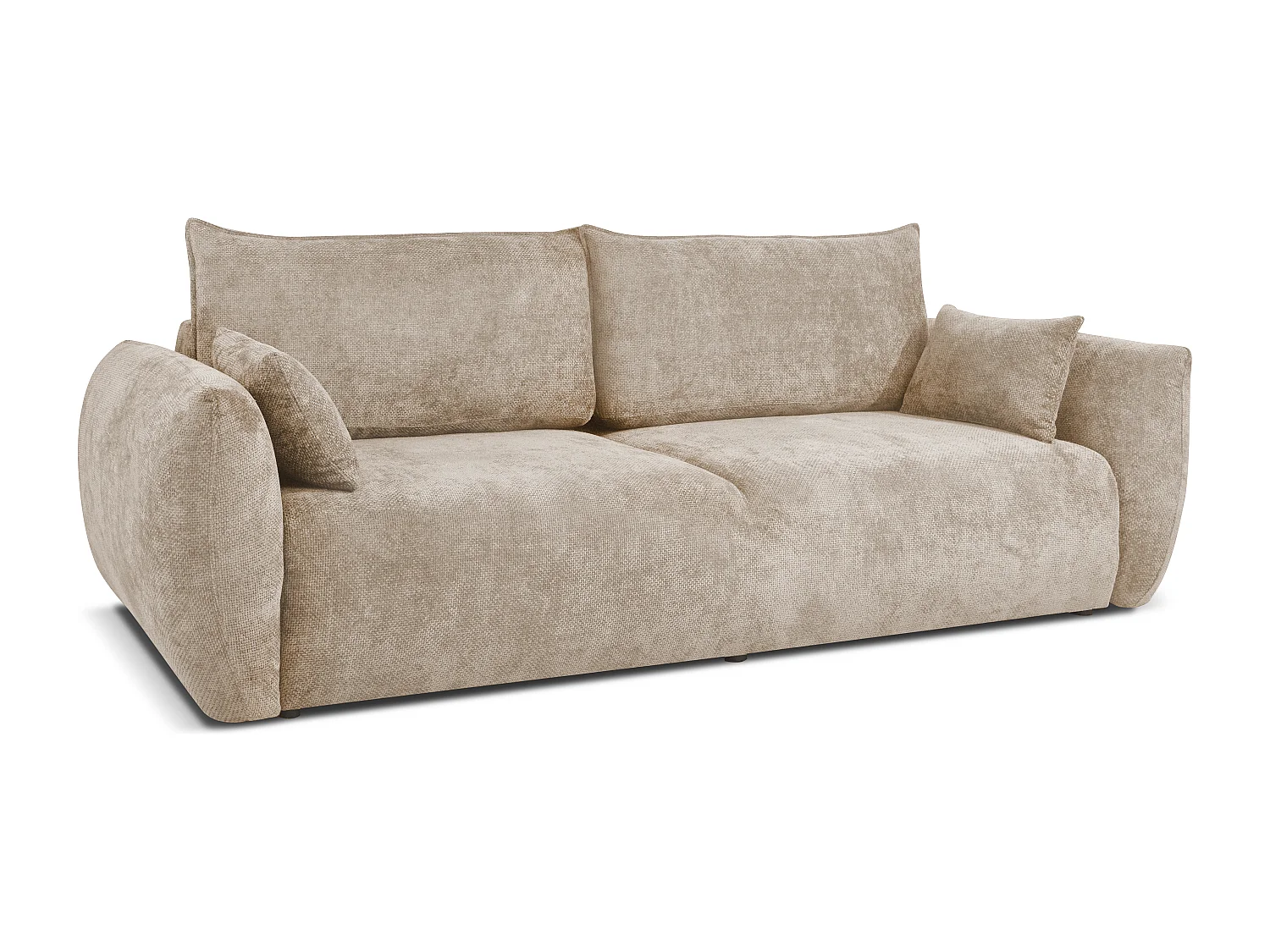 Canapé convertible ZEPHIRA 238 cm – canapé confortable avec coffre de rangement et surface de couchage 196 × 140 cm, beige