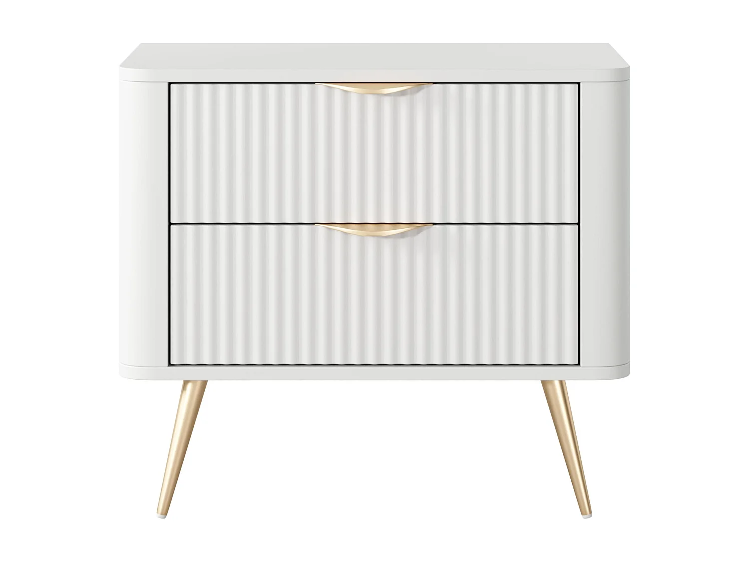 AX LIVING Moderne Nachttisch Vespasia Weiß 63,2 x 55,3 x 38 cm