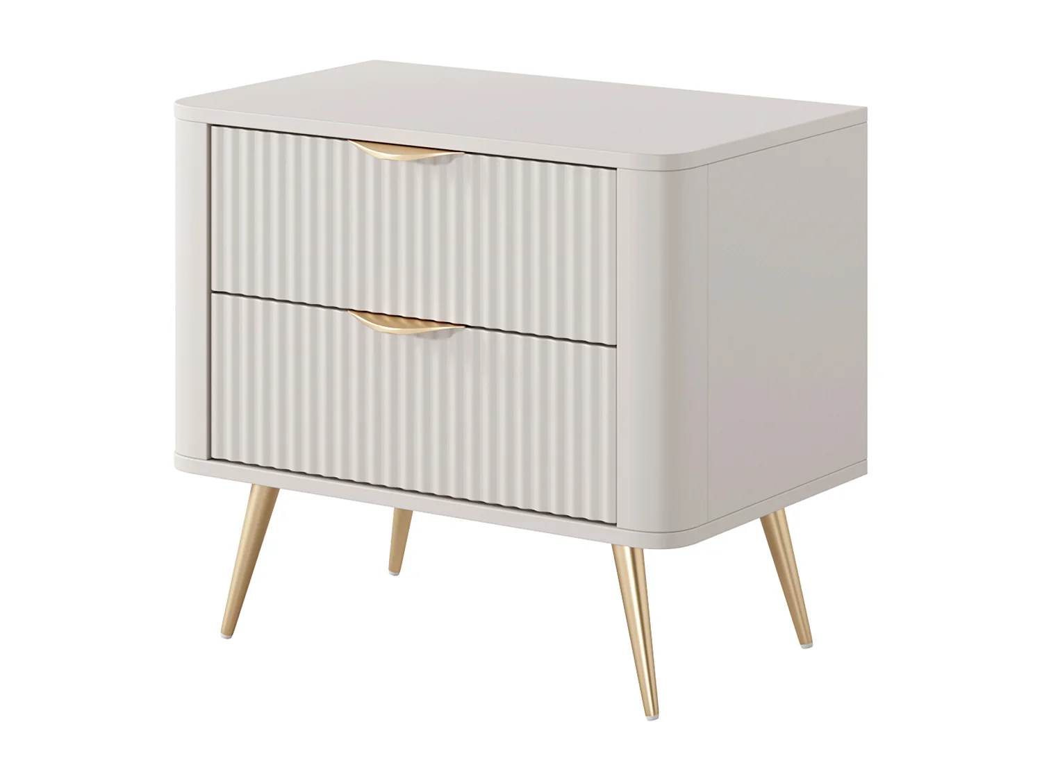 AX LIVING Moderne Nachttisch Vespasia beige 63,2 x 55,3 x 38 cm
