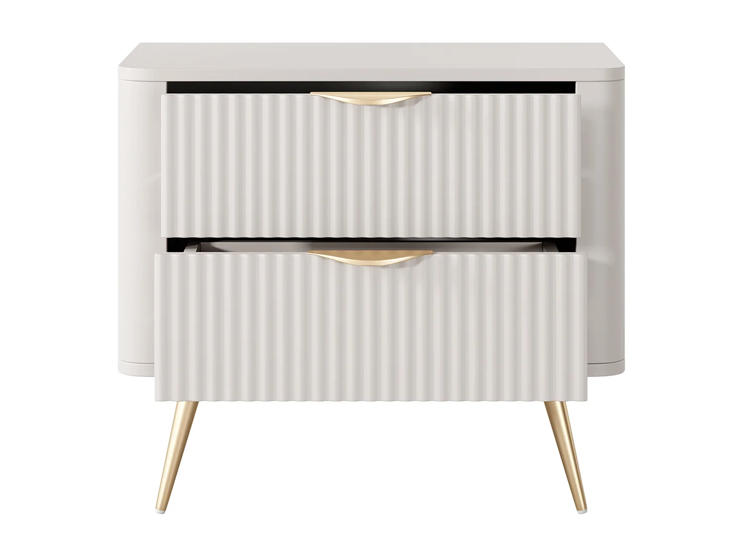 AX LIVING Moderne Nachttisch Vespasia beige 63,2 x 55,3 x 38 cm