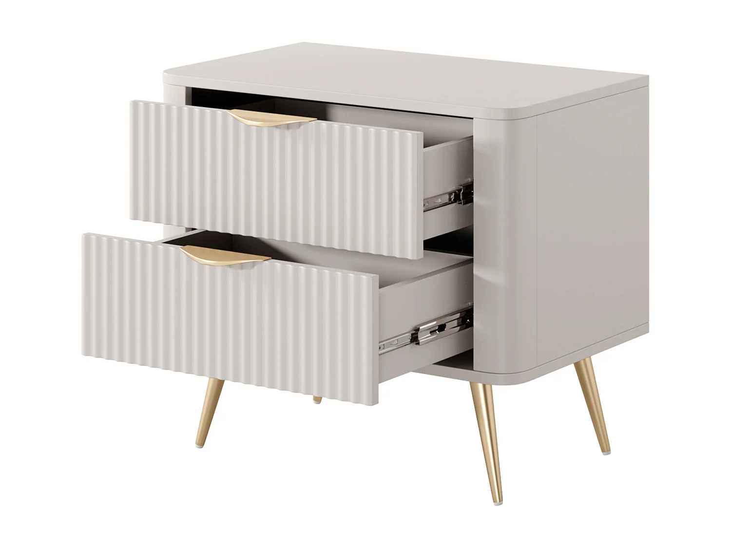 AX LIVING Moderne Nachttisch Vespasia beige 63,2 x 55,3 x 38 cm
