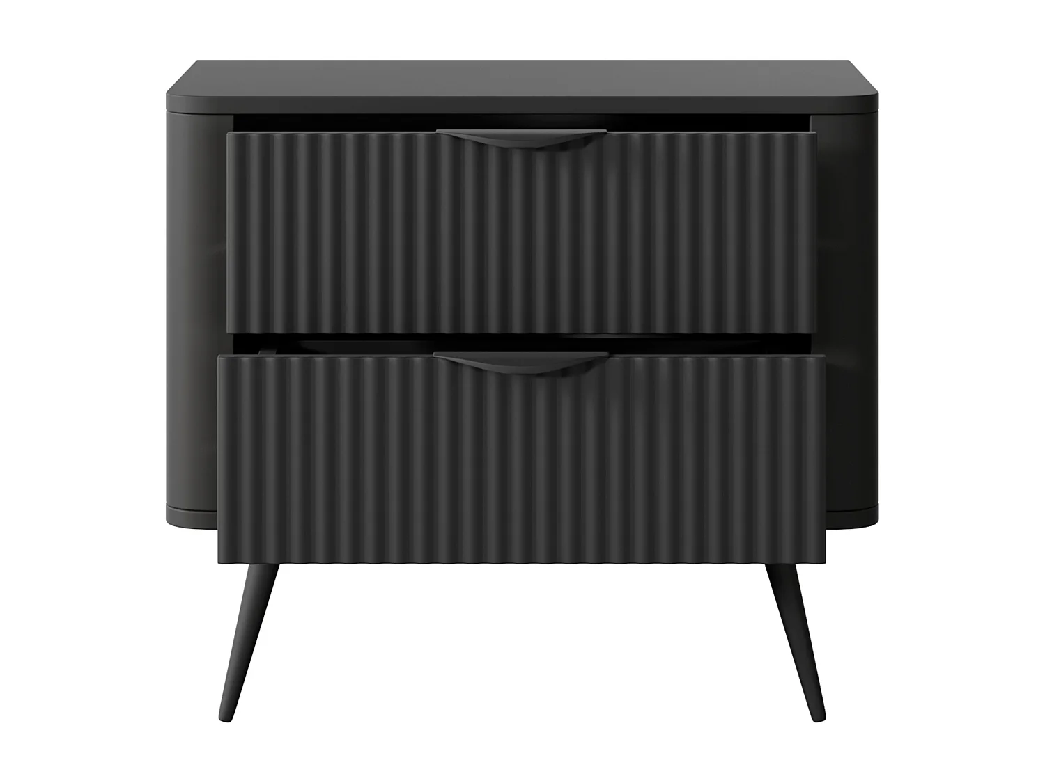AX LIVING Nachttisch schwarz modern Vespasia 63,2 x 55,3 x 38 cm