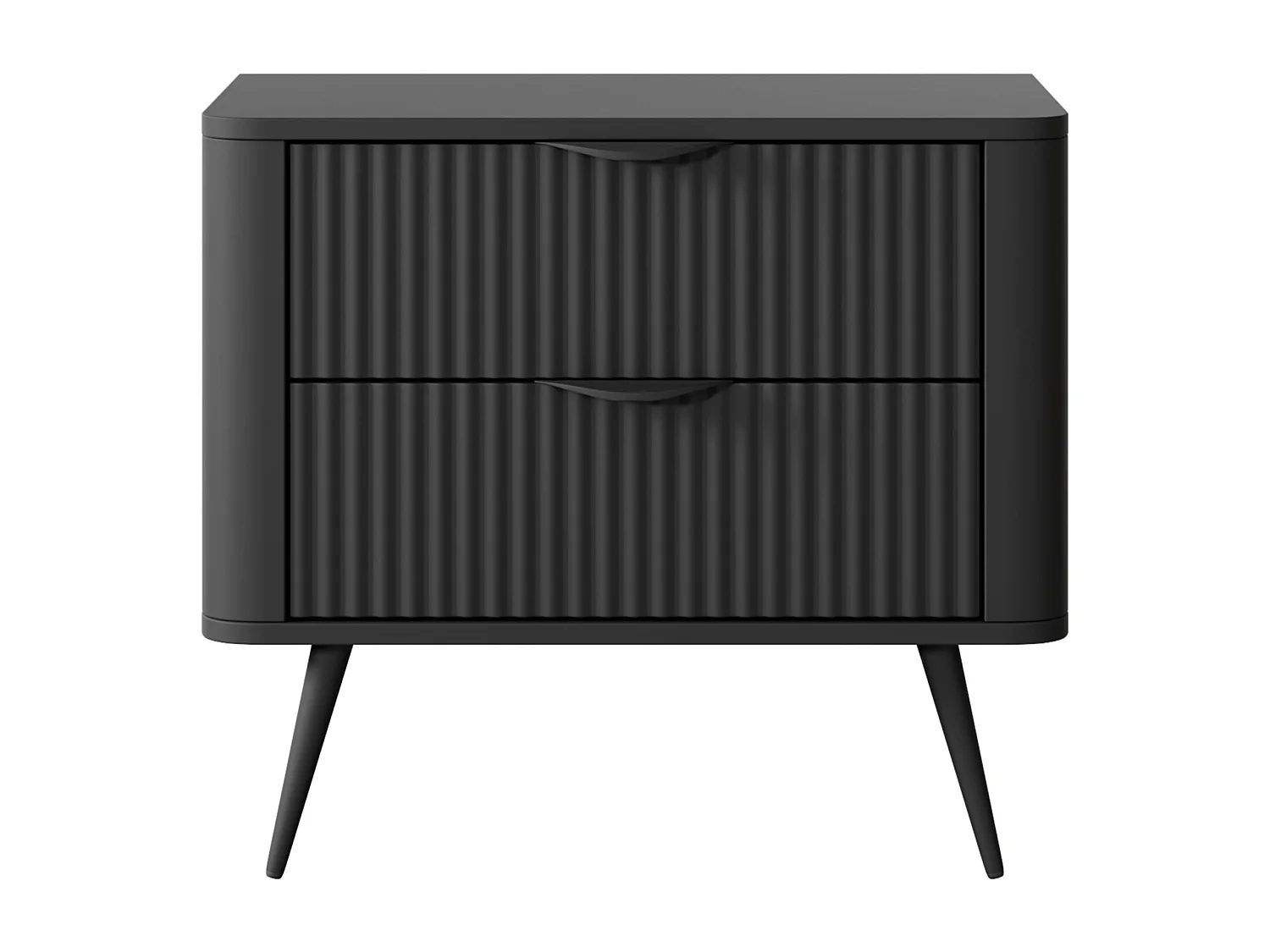 AX LIVING Nachttisch schwarz modern Vespasia 63,2 x 55,3 x 38 cm