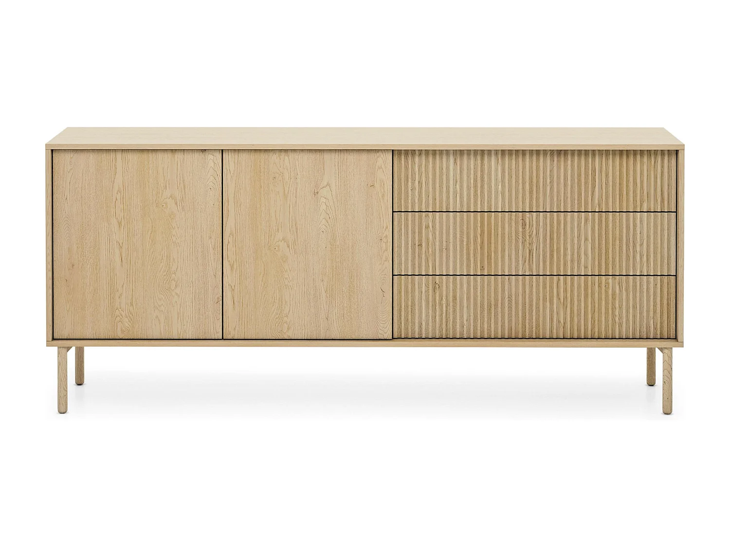 AX LIVING Trentinis 187 2T3S Braun große Kommode 187,1 cm, geriffelte