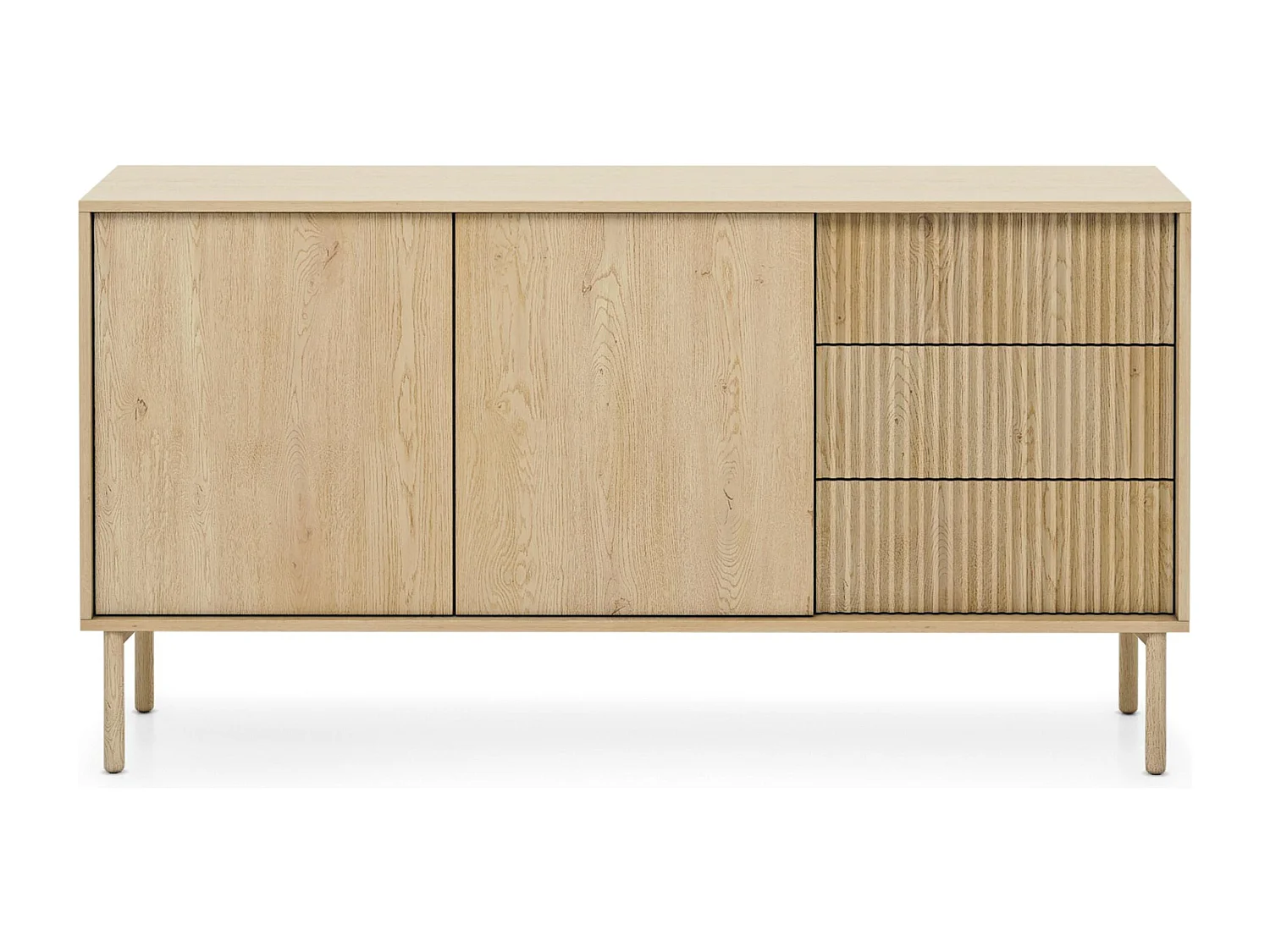 AX LIVING Sideboard Trentinis 153 2T3S Kommode mit Türen 153,5cm Braun