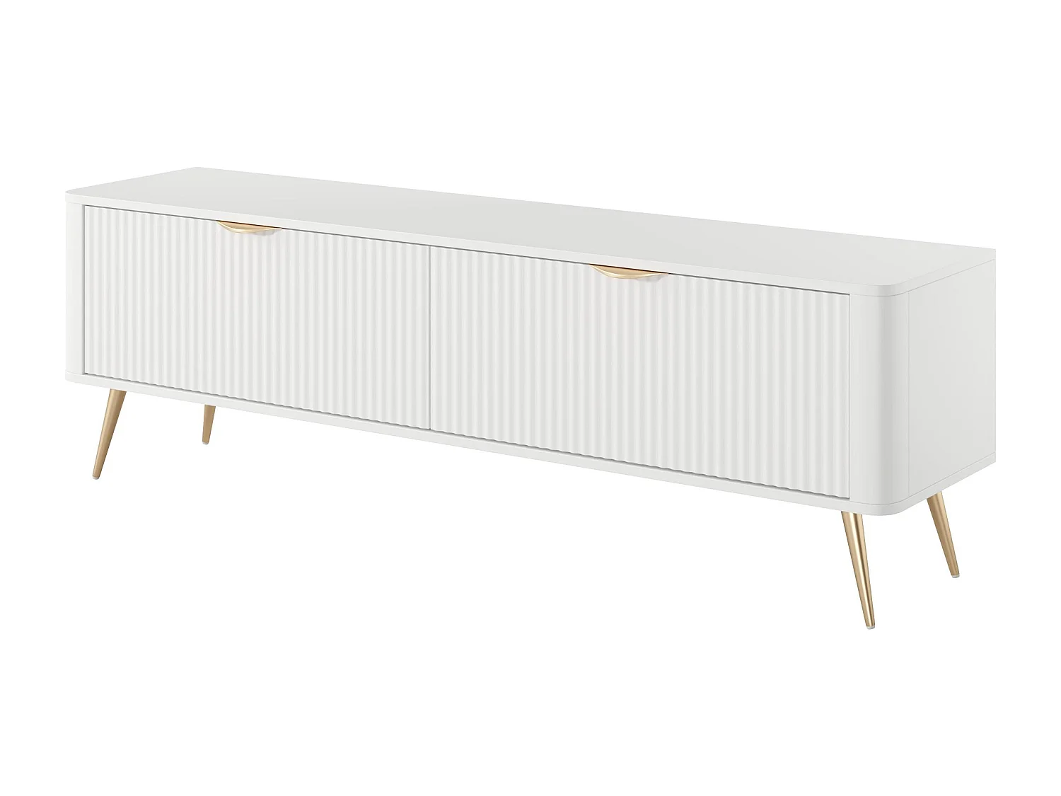 AX LIVING Moderner TV Sideboard Vespasia 163 2T –163cm Breite, Weiß