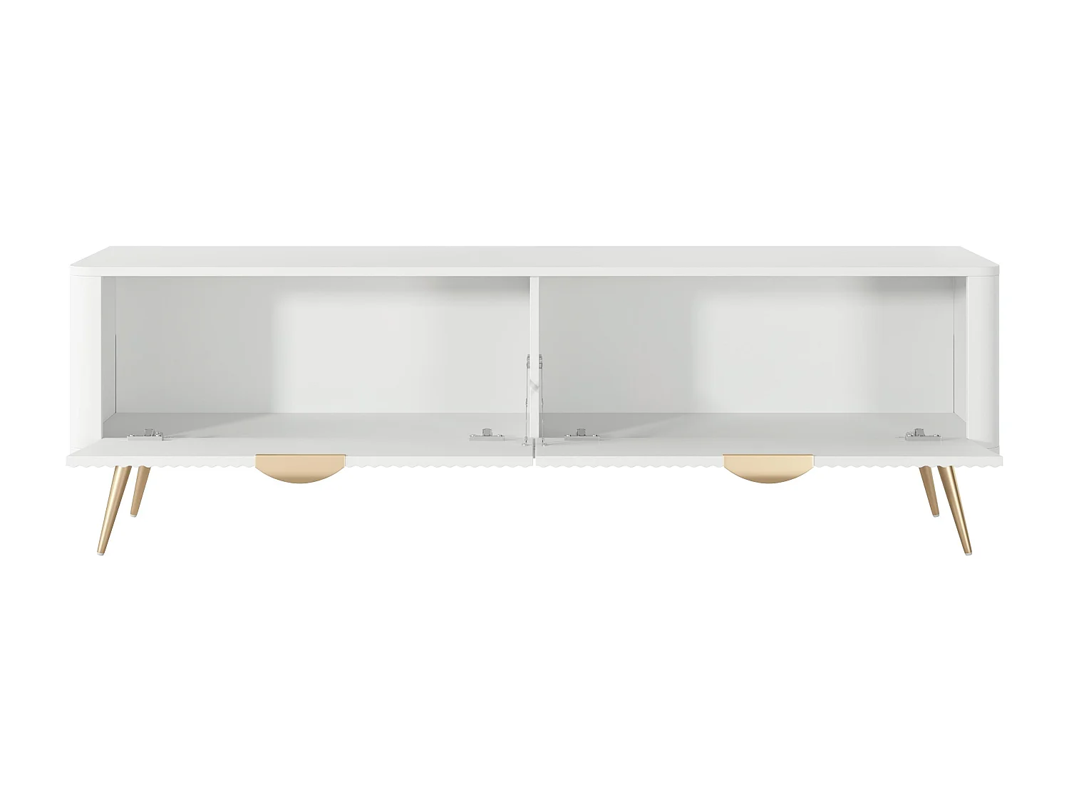 AX LIVING Moderner TV Sideboard Vespasia 163 2T –163cm Breite, Weiß