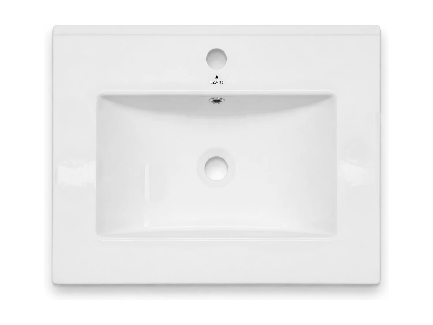 Rechthoekige Wastafel NORDIS Keramiek 61 cm Wit