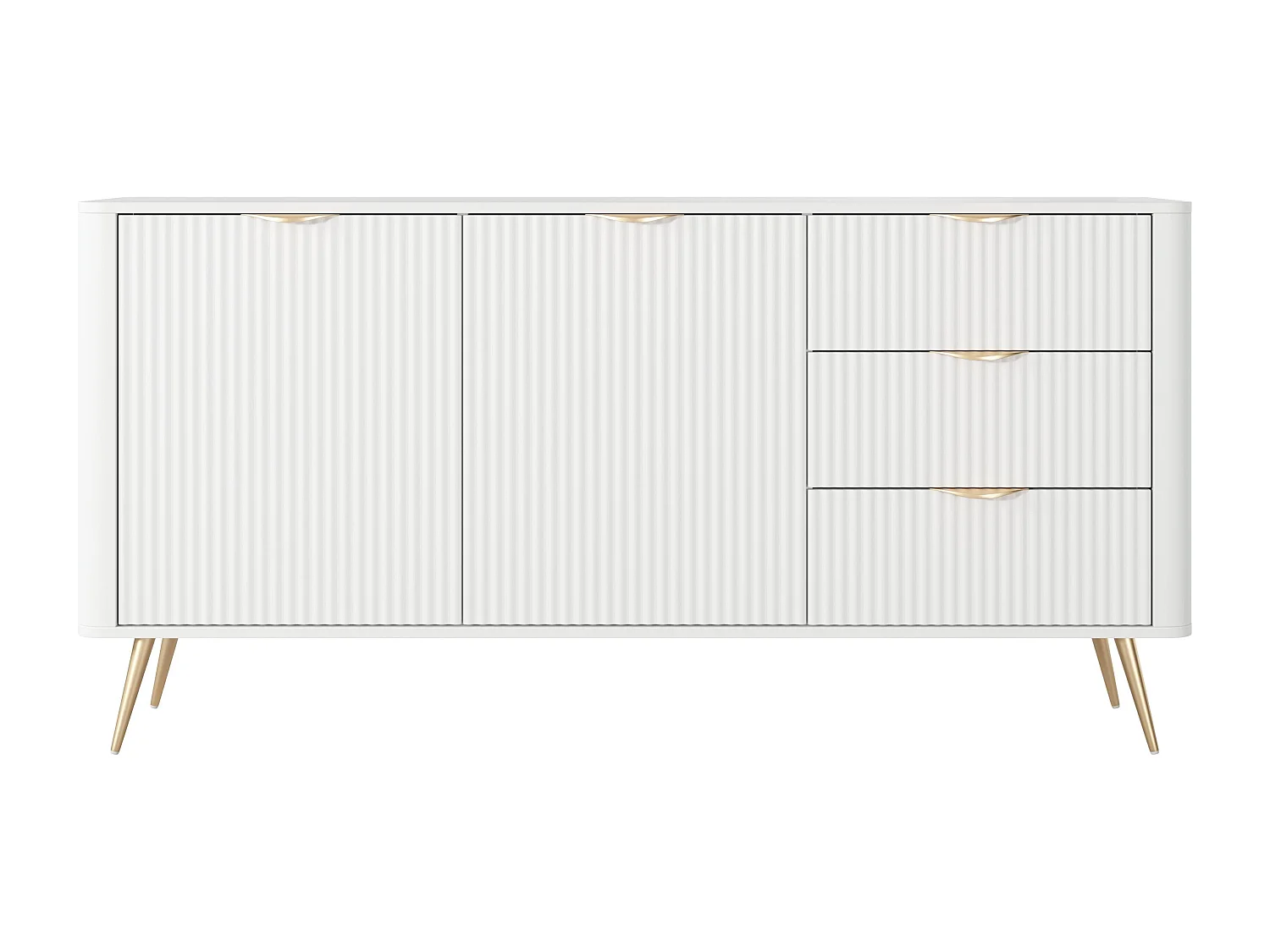 AX LIVING Kleider Kommode Vespasia 163 2T3S 163,2cm Weiß XXL Sideboard