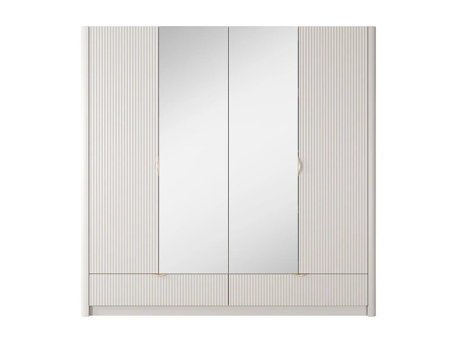 AX LIVING Grande armoire de rangement moderne beige Vespasia 213 cm