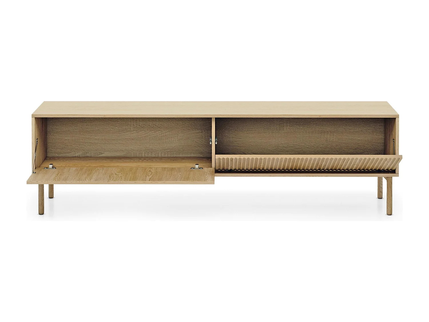 AX LIVING Trentinis 187 2T3S Braun große Kommode 187,1 cm, geriffelte