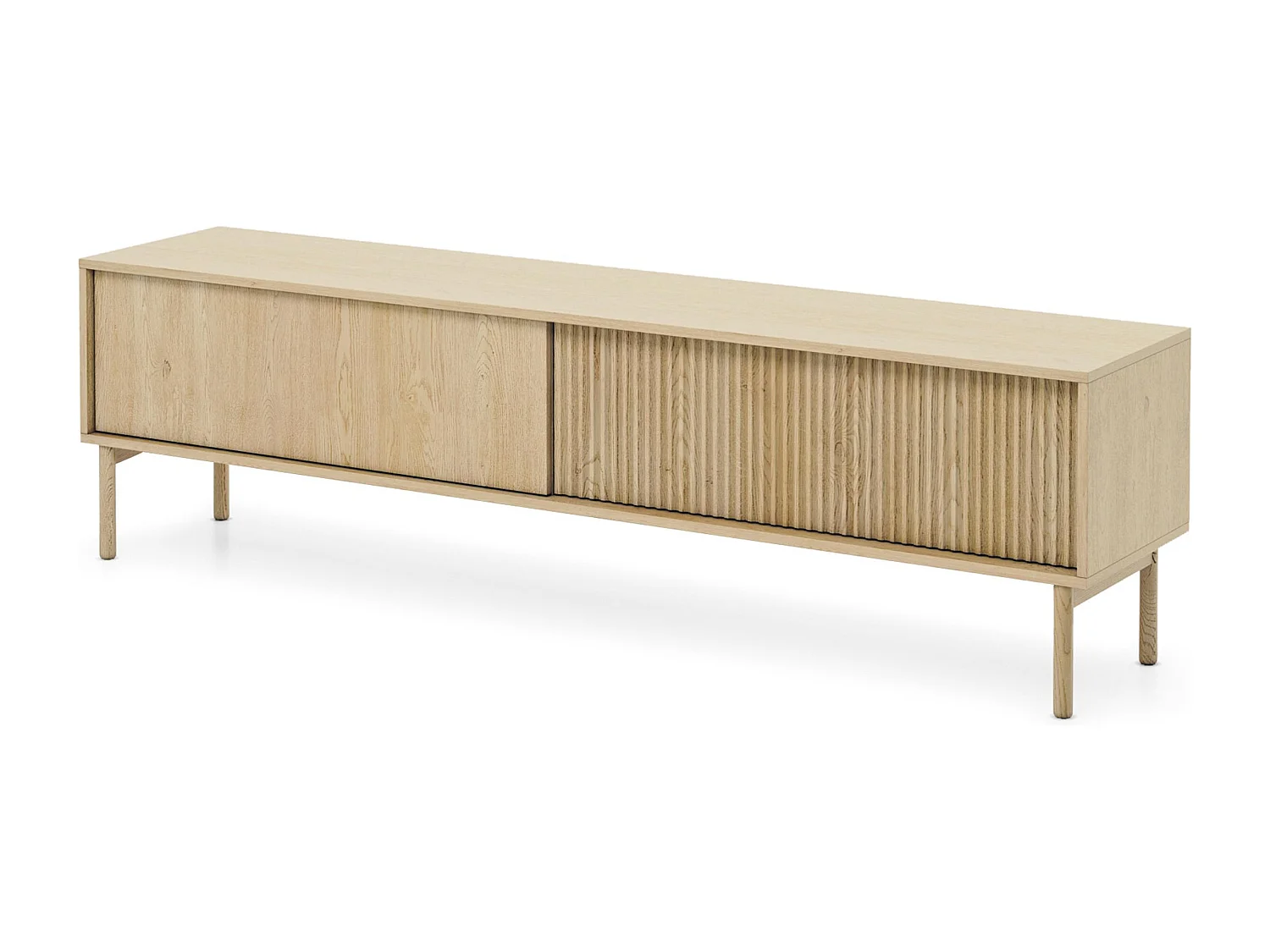 AX LIVING Trentinis 187 2T3S Braun große Kommode 187,1 cm, geriffelte