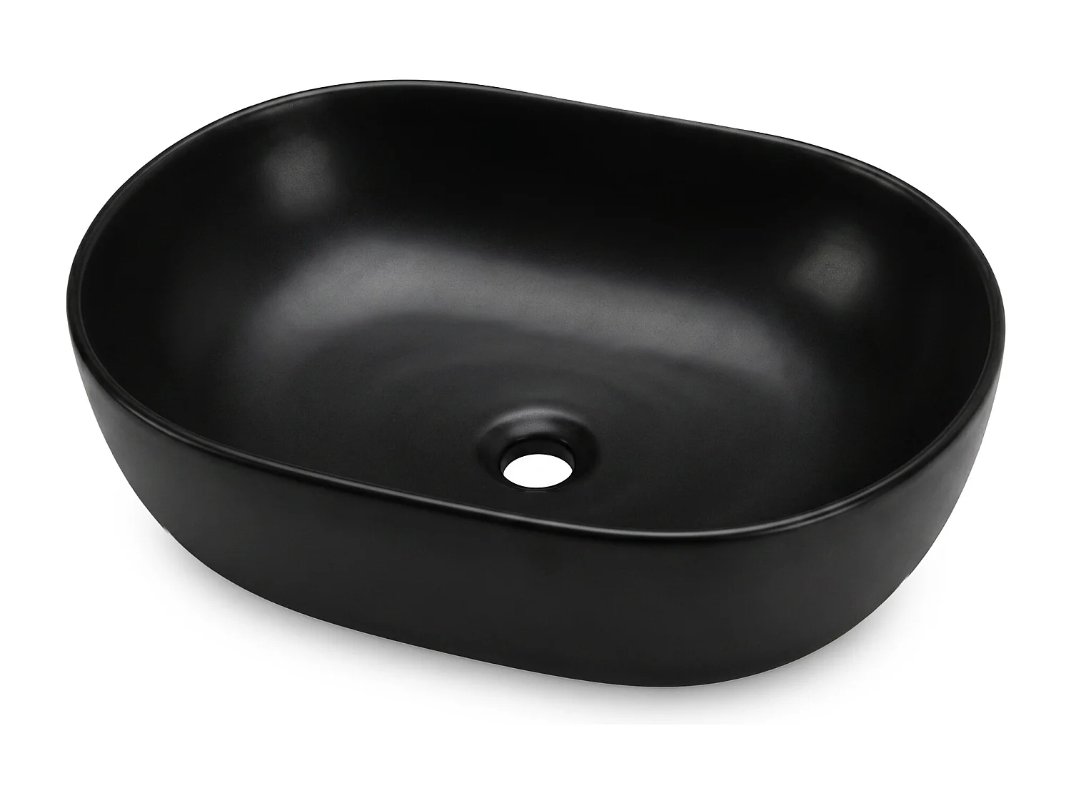 Opzetwastafel Ovaal ELIPSE Keramiek 49 cm Matzwart